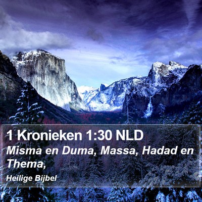 1 Kronieken 1:30 NLD Bible Verse Image