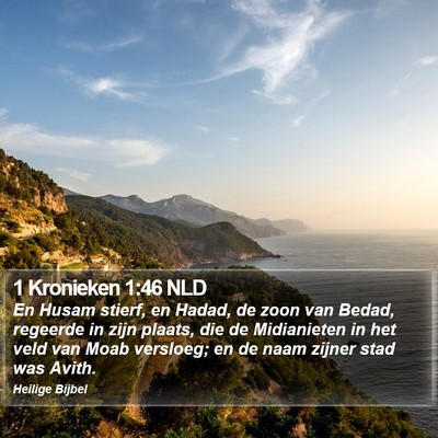 1 Kronieken 1:46 NLD Bible Verse Image