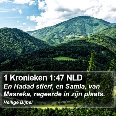 1 Kronieken 1:47 NLD Bible Verse Image