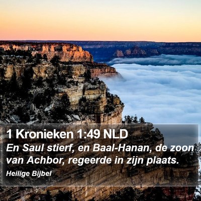 1 Kronieken 1:49 NLD Bible Verse Image