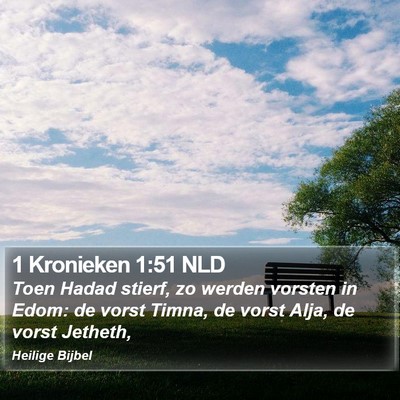 1 Kronieken 1:51 NLD Bible Verse Image