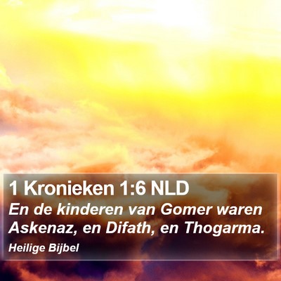 1 Kronieken 1:6 NLD Bible Verse Image