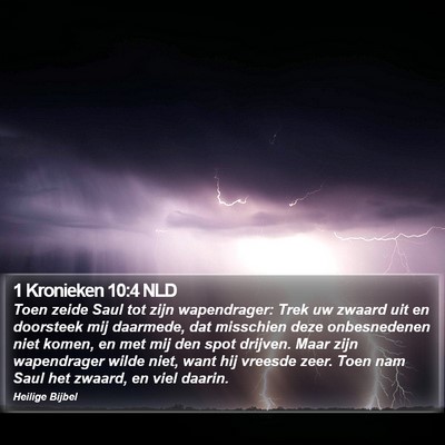 1 Kronieken 10:4 NLD Bible Verse Image