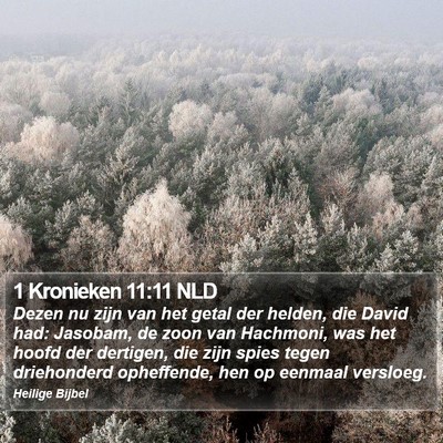 1 Kronieken 11:11 NLD Bible Verse Image