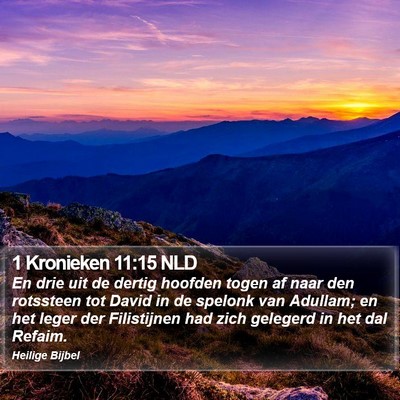 1 Kronieken 11:15 NLD Bible Verse Image