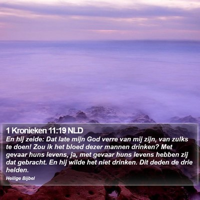 1 Kronieken 11:19 NLD Bible Verse Image