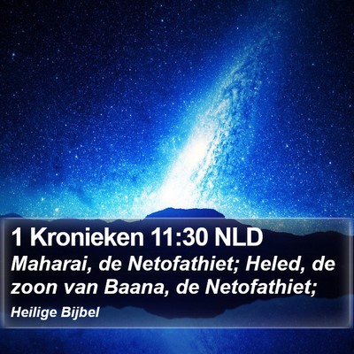 1 Kronieken 11:30 NLD Bible Verse Image