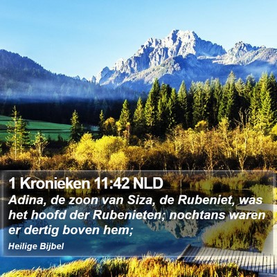 1 Kronieken 11:42 NLD Bible Verse Image