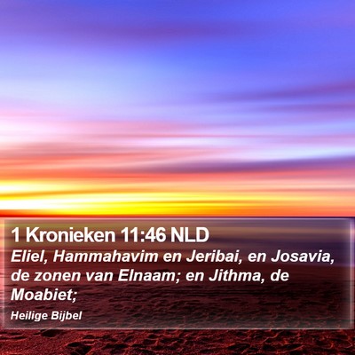 1 Kronieken 11:46 NLD Bible Verse Image