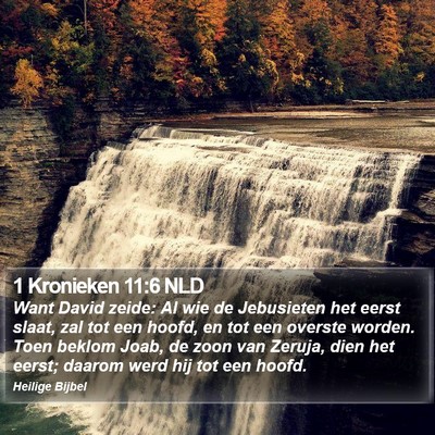 1 Kronieken 11:6 NLD Bible Verse Image