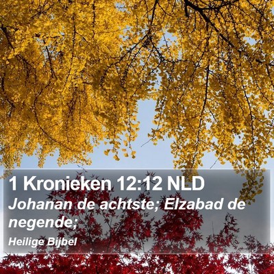 1 Kronieken 12:12 NLD Bible Verse Image