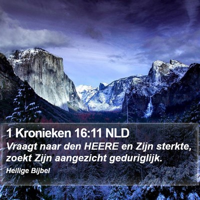 1 Kronieken 16:11 NLD Bible Verse Image