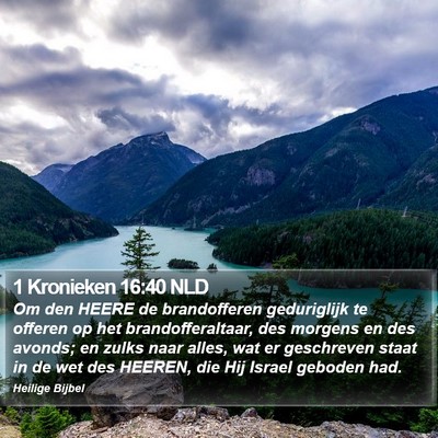 1 Kronieken 16:40 NLD Bible Verse Image