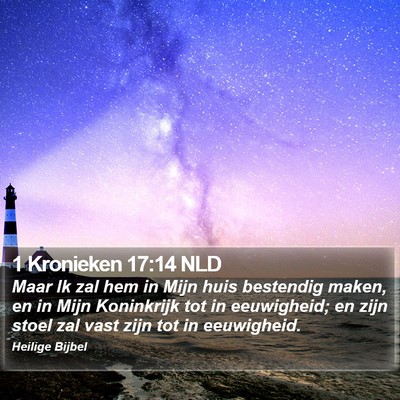 1 Kronieken 17:14 NLD Bible Verse Image