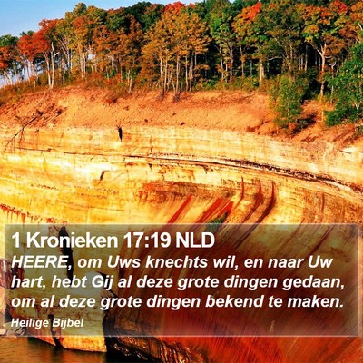 1 Kronieken 17:19 NLD Bible Verse Image