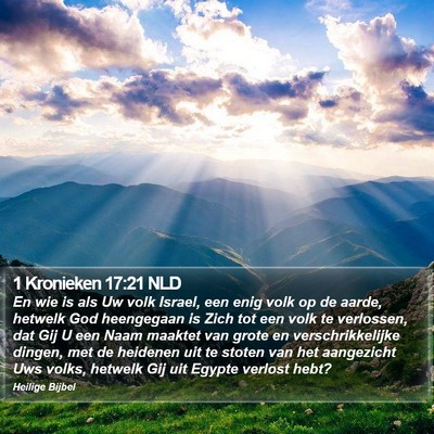 1 Kronieken 17:21 NLD Bible Verse Image