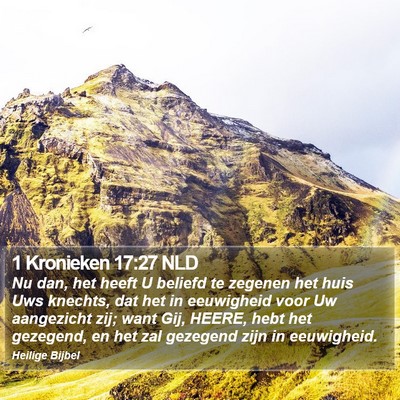 1 Kronieken 17:27 NLD Bible Verse Image