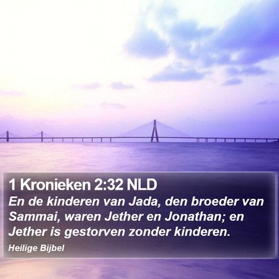 1 Kronieken 2:32 NLD Bible Verse Image