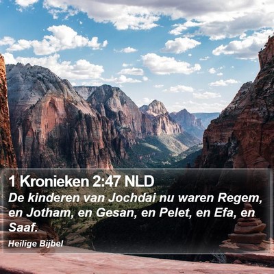1 Kronieken 2:47 NLD Bible Verse Image