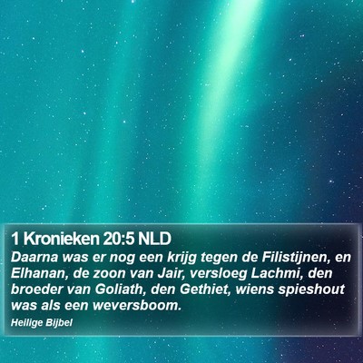 1 Kronieken 20:5 NLD Bible Verse Image