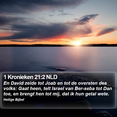 1 Kronieken 21:2 NLD Bible Verse Image