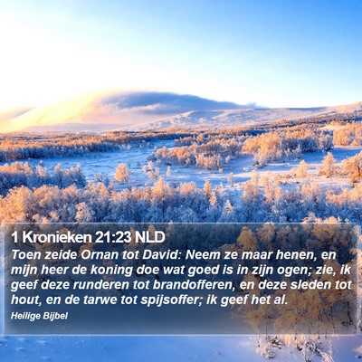 1 Kronieken 21:23 NLD Bible Verse Image