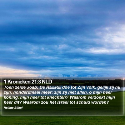 1 Kronieken 21:3 NLD Bible Verse Image