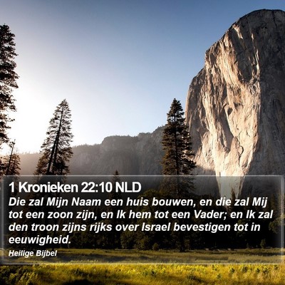 1 Kronieken 22:10 NLD Bible Verse Image