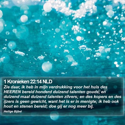 1 Kronieken 22:14 NLD Bible Verse Image