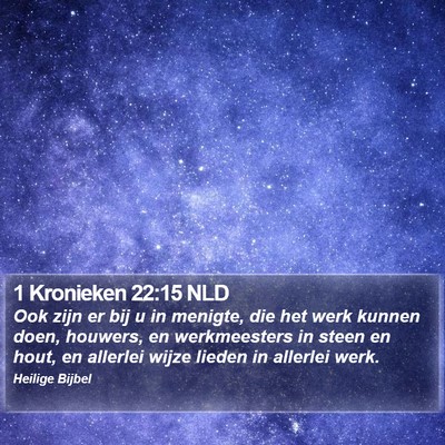 1 Kronieken 22:15 NLD Bible Verse Image