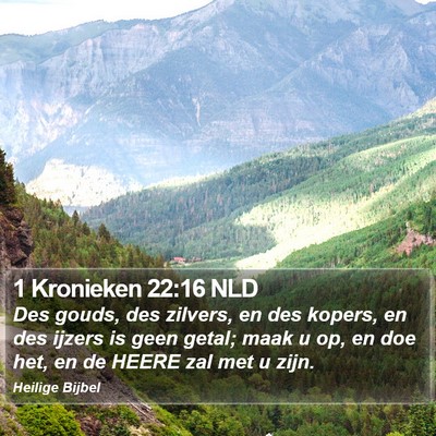 1 Kronieken 22:16 NLD Bible Verse Image