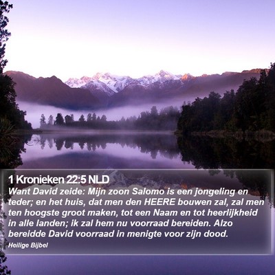 1 Kronieken 22:5 NLD Bible Verse Image