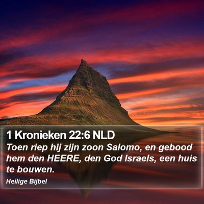 1 Kronieken 22:6 NLD Bible Verse Image