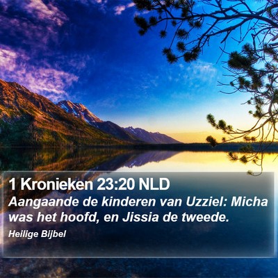 1 Kronieken 23:20 NLD Bible Verse Image