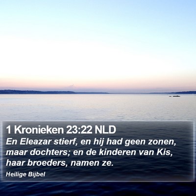 1 Kronieken 23:22 NLD Bible Verse Image