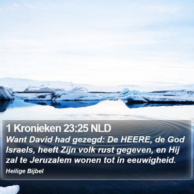 1 Kronieken 23:25 NLD Bible Verse Image