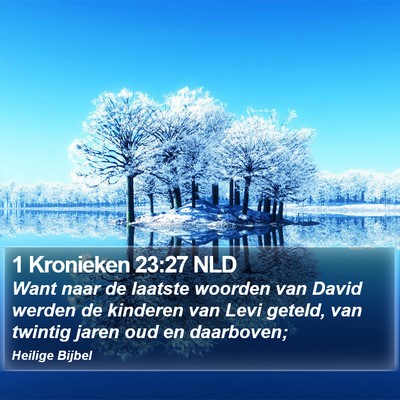 1 Kronieken 23:27 NLD Bible Verse Image
