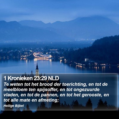 1 Kronieken 23:29 NLD Bible Verse Image