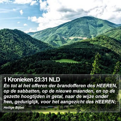 1 Kronieken 23:31 NLD Bible Verse Image