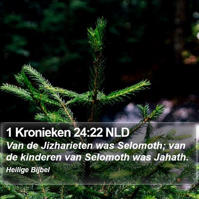 1 Kronieken 24:22 NLD Bible Verse Image