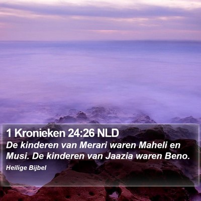 1 Kronieken 24:26 NLD Bible Verse Image