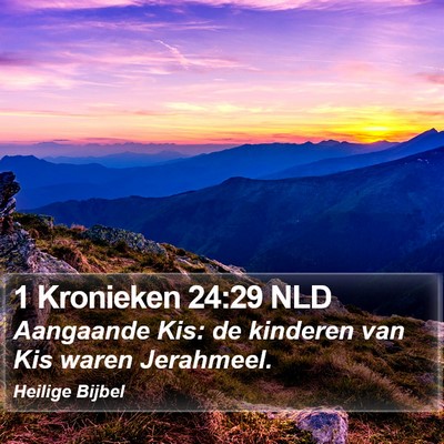 1 Kronieken 24:29 NLD Bible Verse Image