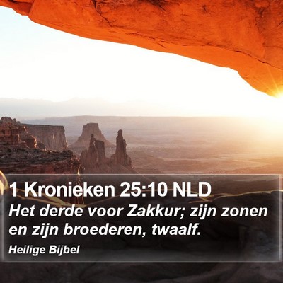 1 Kronieken 25:10 NLD Bible Verse Image
