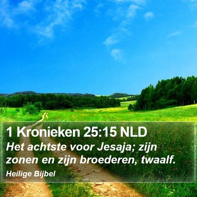 1 Kronieken 25:15 NLD Bible Verse Image