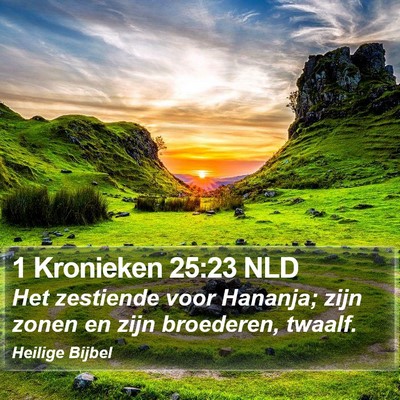 1 Kronieken 25:23 NLD Bible Verse Image