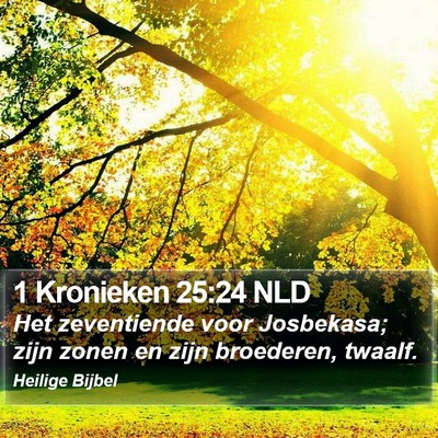 1 Kronieken 25:24 NLD Bible Verse Image