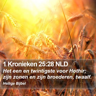 1 Kronieken 25:28 NLD Bible Verse Image