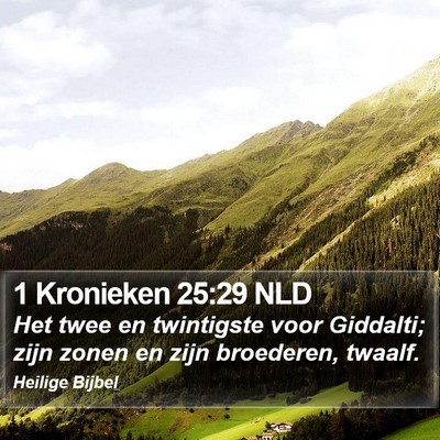 1 Kronieken 25:29 NLD Bible Verse Image