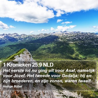 1 Kronieken 25:9 NLD Bible Verse Image
