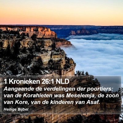 1 Kronieken 26:1 NLD Bible Verse Image
